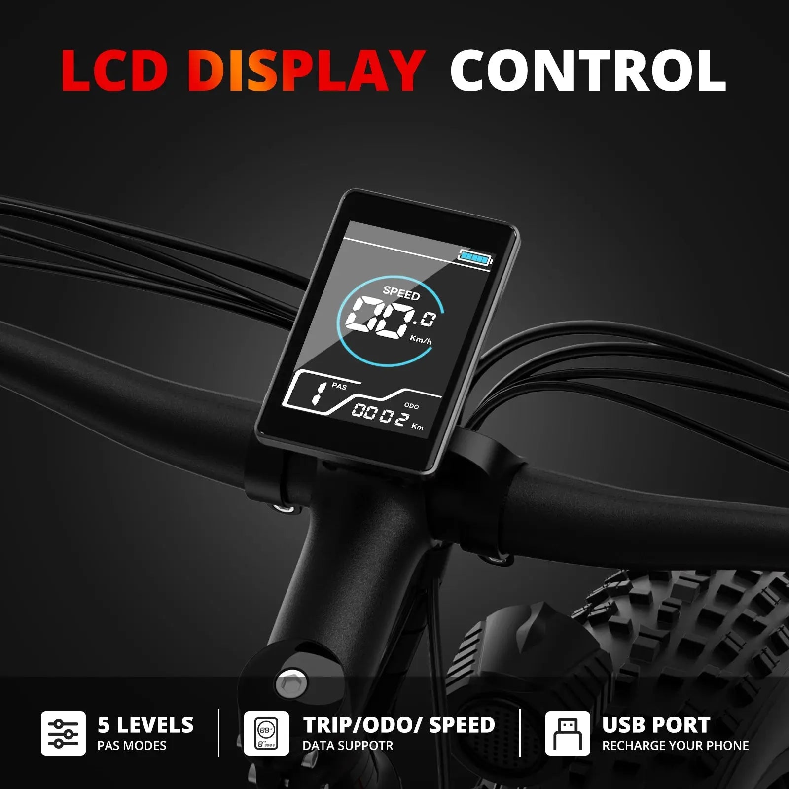AMYET Electric Bike EB26 Adults Electric Bicycle Peak 1500W 48V 15AH e bike 26" Fat Tire Mountain Bike 31mph  Electric Dirt Bike PowerGlide Motors & Accessories