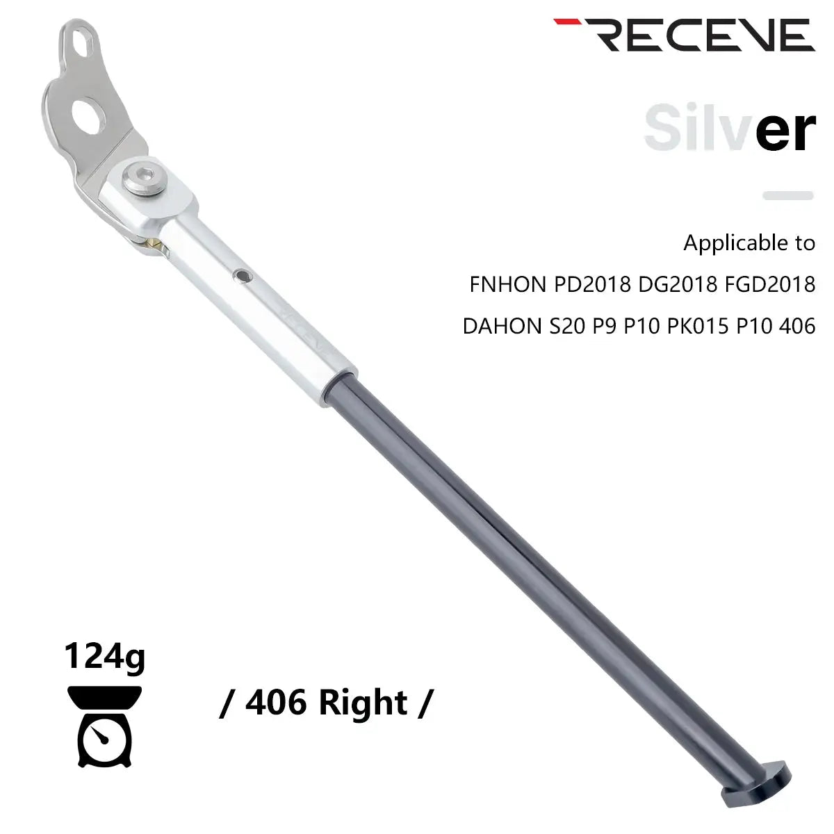 RECEVE Folding Bicycle Kickstand 406 Aluminum Alloy Foot Support Bike Kickstand Parking Stand Footrest for DaHon S20 P9 FNHON PowerGlide Motors & Accessories