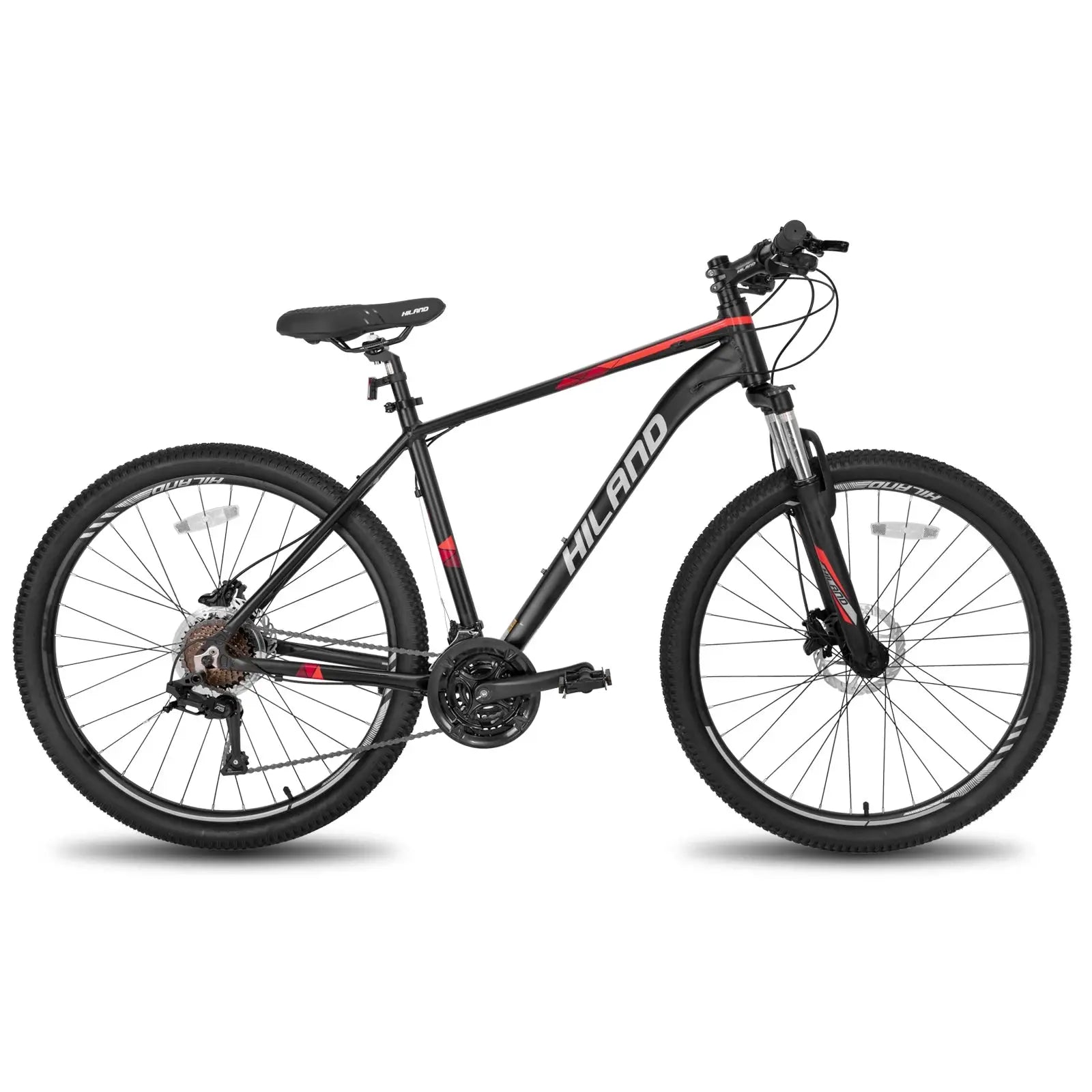 Hiland Aluminum Mountain Bike 21 Speeds, Hydraulic Disc-Brakes, Lock-Out Suspension Fork, 27.5 inch Wheel, Bike for Men Mens PowerGlide Motors & Accessories