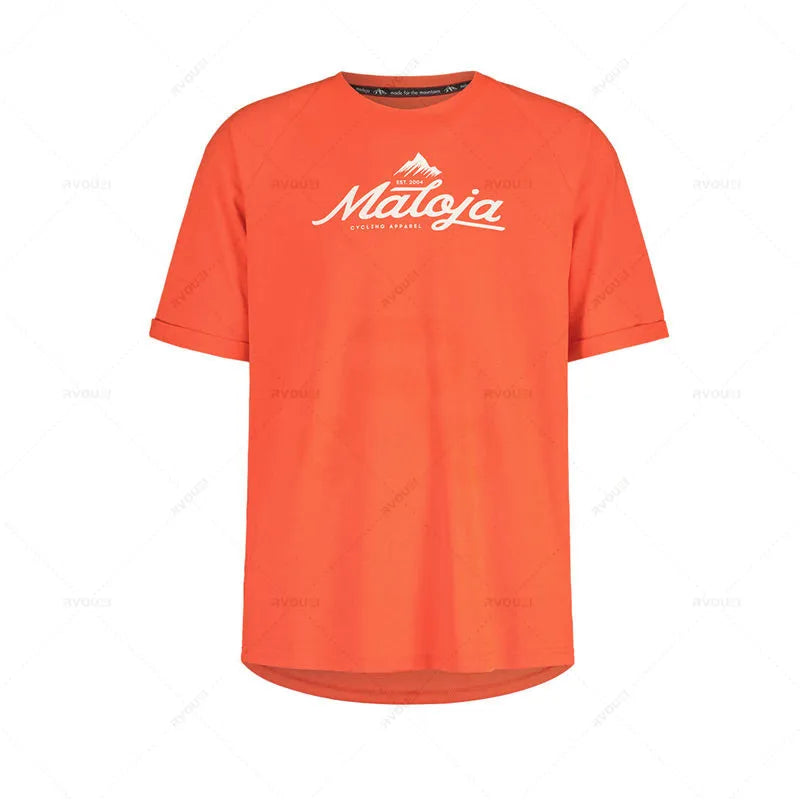 Maloja Racing Team T-Shirt, MTB Motocross Jersey, Summer Quick Dry Breathable Downhill Jersey, Off-Road Mountain Bike T-Shirt