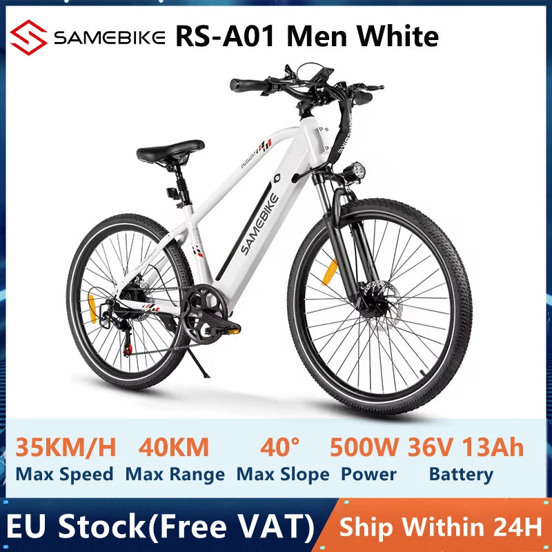 Samebike RS-A01 Electric Mountain Bike 500W 36V 13Ah 26 Inch