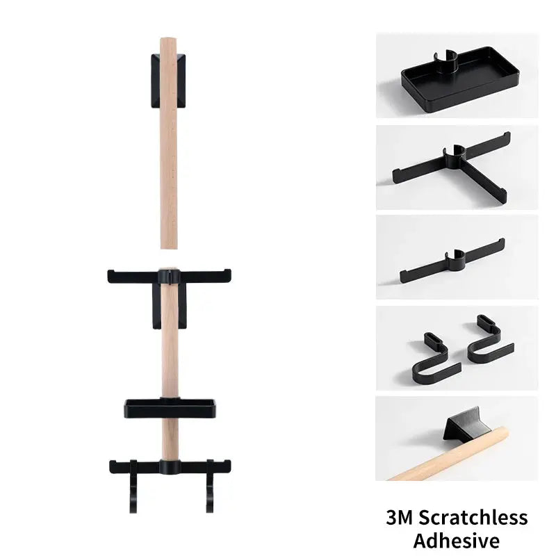 Walosphy Wall-mounted Bicycle Gear Beech Wood Rack Helmet Holder Glasses & Cyclocomputer Desktop Organizer Display Mount PowerGlide Motors & Accessories