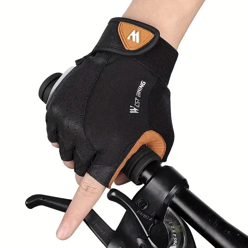 Cycling Gloves, Half-finger, Bicycle, Motorcycle, Bicycle Cycling Gloves, Anti-slip Half-Finger Gloves For Autumn And Winter PowerGlide Motors & Accessories