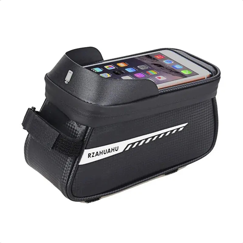 Bicycle Front Beam Bag Front Tube Cycling Bag Bicycle Waterproof Phone Case Holder Touchscreen waterproof Saddle Bag Accessories PowerGlide Motors & Accessories