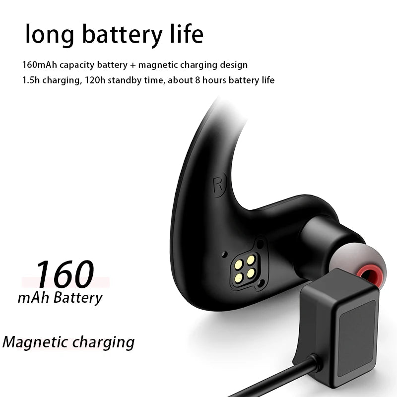 NEW Professional Swimming Earphone 8GB MP3 Music Player Bluetooth Headphones IPX8 Waterproof Underwater HD Sound Sports Earbuds