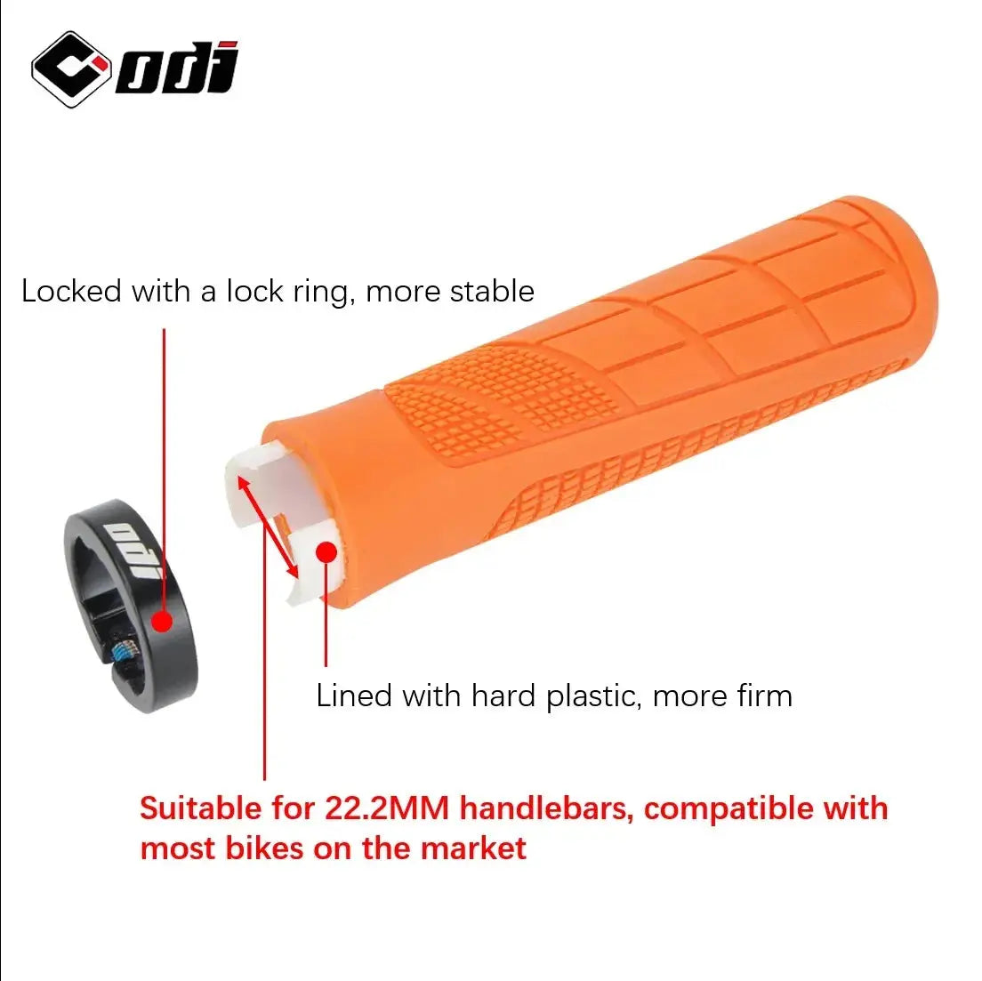 1Pair ODI Bicycle Grips For MTB Mountain Bike Handlebar Cuffs Cover Anti-Slip Lockable Grips Bike Fists Cycling Part Accessories PowerGlide Motors & Accessories