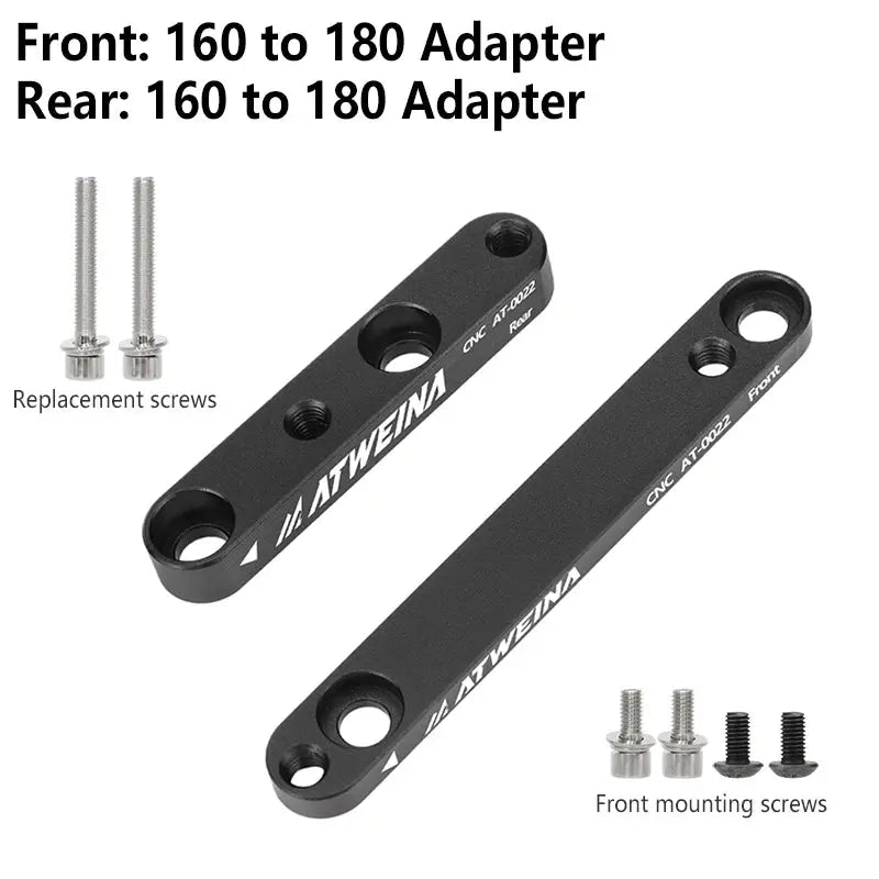 ATWEINA Road Bike Bicycle Disc Brake Aapter Flat Mount CNC Front Rear 180mm Disc Brake Rotor Adapter with Bolts Bicycle Parts PowerGlide Motors & Accessories