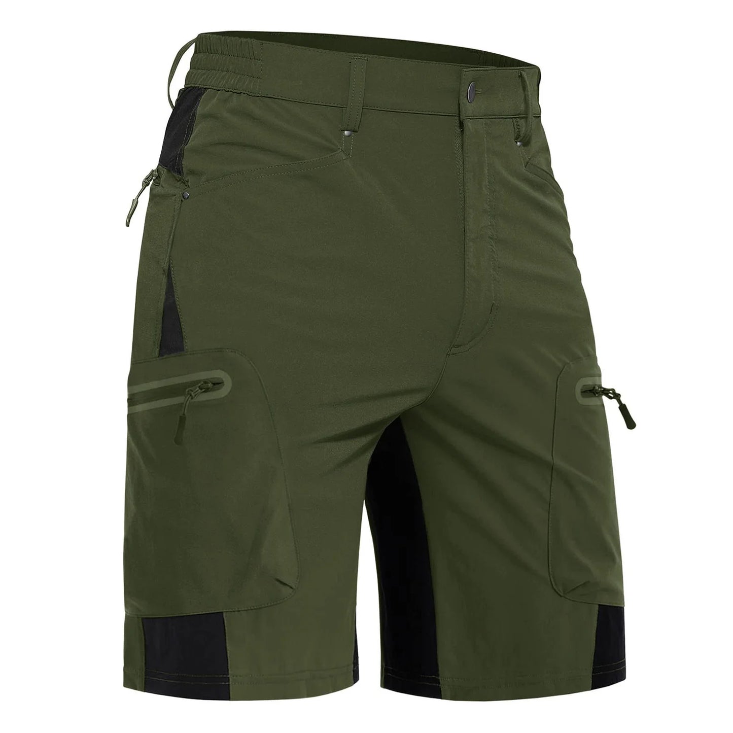 KEFITEVD Summer Men's Cargo Shorts Quick Dry Hiking Work Short Lightweight Fishing Climbing Trekking Short Outdoor Running Male