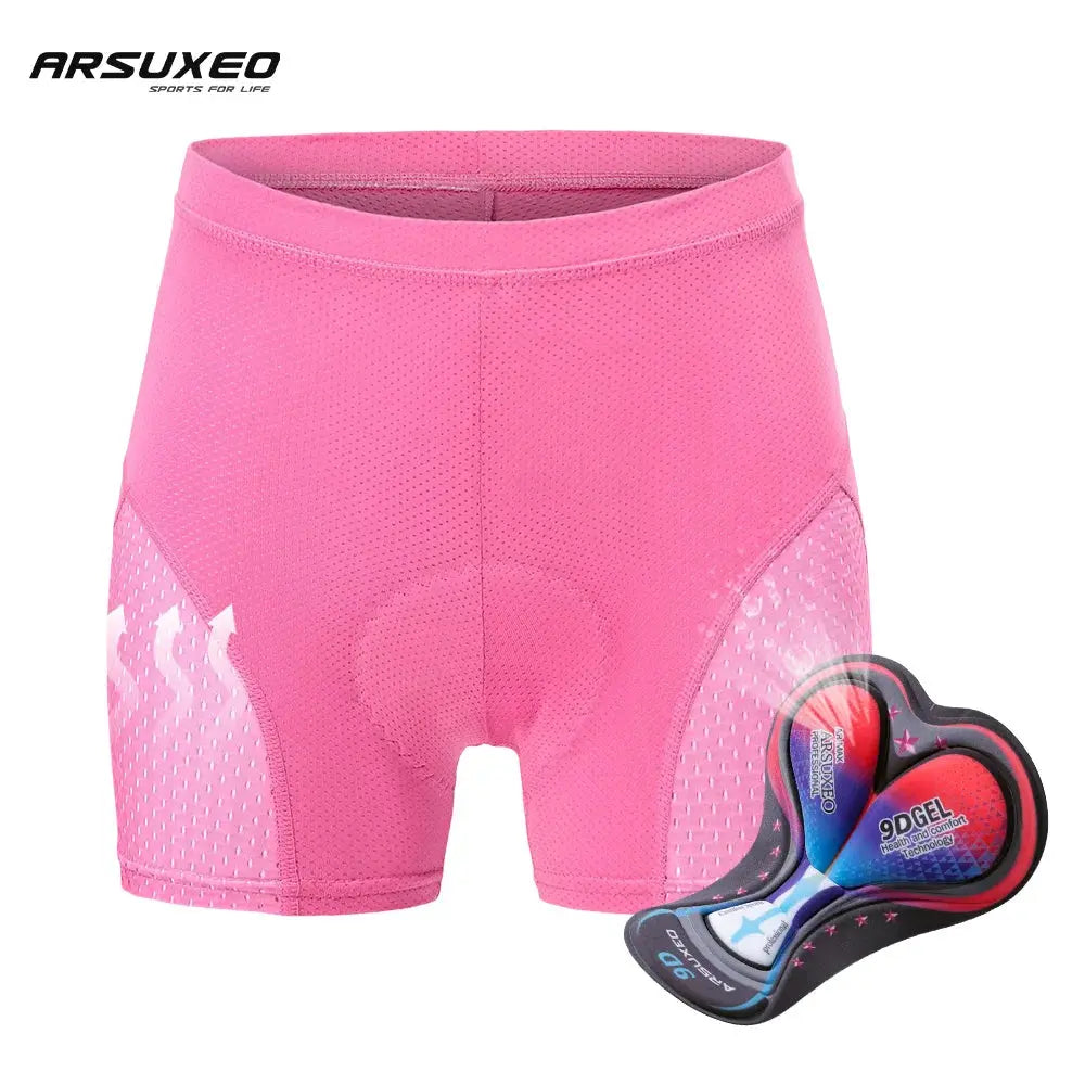 ARSUXEO Women's Cycling Underwear Cycling Shorts Bicycle MTB Shockproof Gel Padded Road Mountain Breathable Mesh Bike Underpants PowerGlide Motors & Accessories