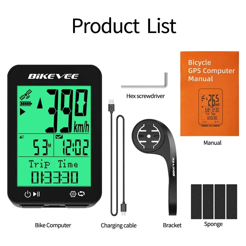 Multi-Language GPS Wireless Bike Computer Bicycle Odometer Speedometer Mountain Cycling Speedo Meter Multi Functional LCD Screen PowerGlide Motors & Accessories