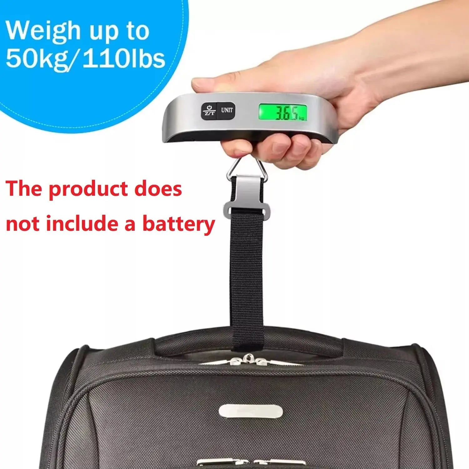 Luggage Scale 110lb 50kg Digital Handheld Portable Hanging Baggage Scale for Travel Suitcase Weight Scale PowerGlide Motors & Accessories