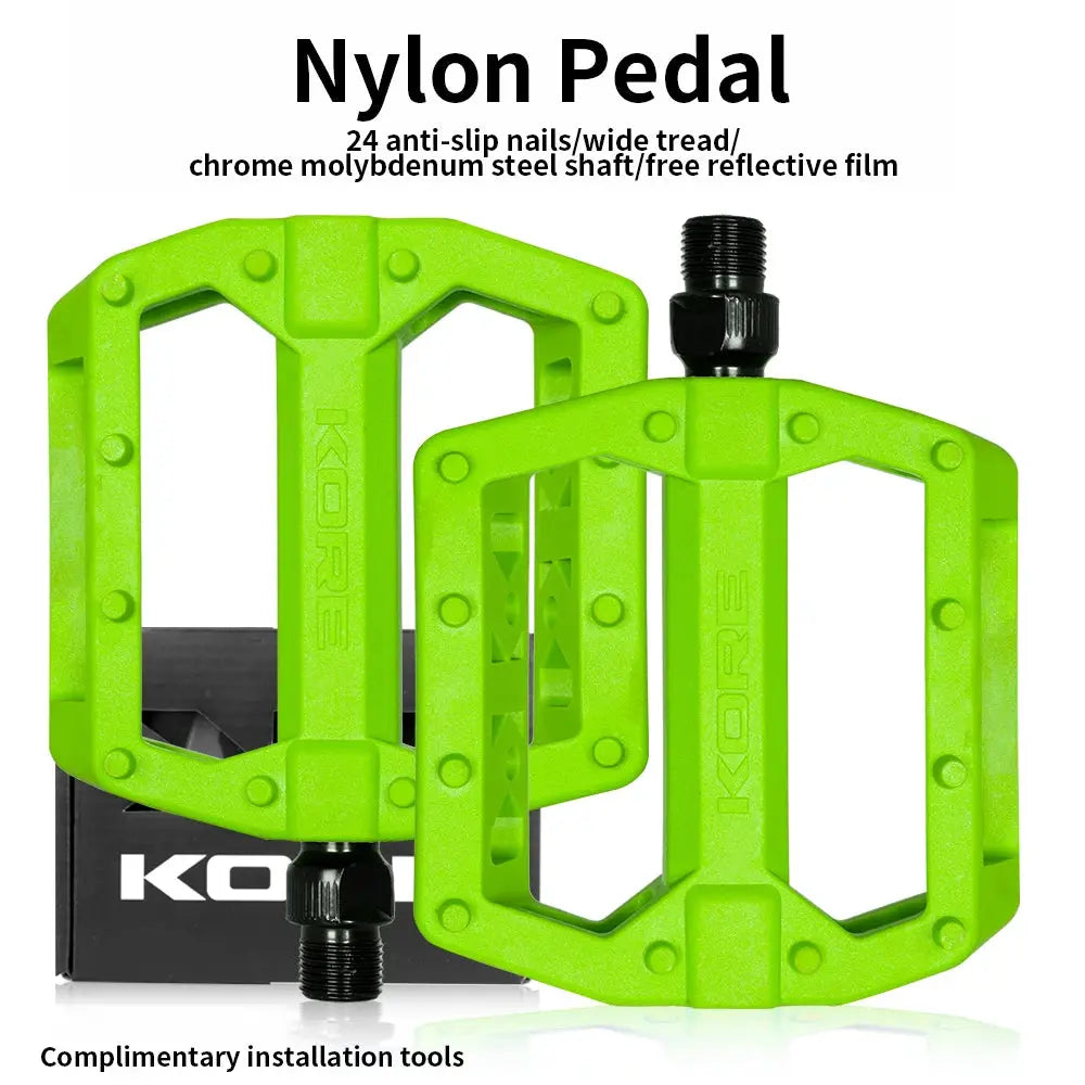 KORE MTB Road Bike Pedal Bearing Pedals Non-slip Folding Bicycle Fixed Gear Water Proof Nylon Downhill Ultra-Light for 14mm Part PowerGlide Motors & Accessories