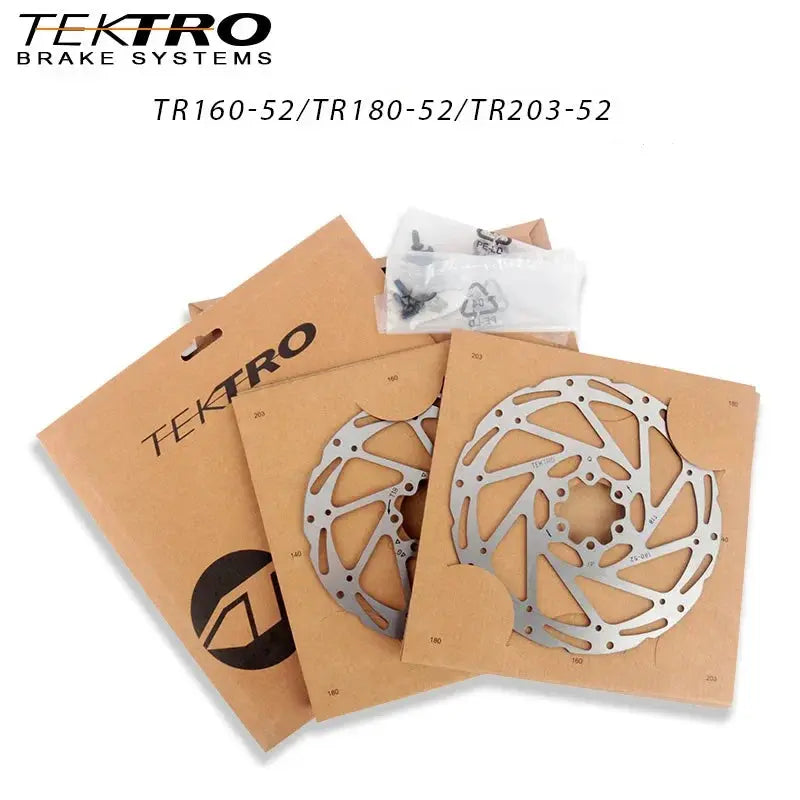 TEKTRO Disc Brake Rotor 6-Bolt TR160/TR180/TR203 160/180/203mm Stainless Steel Lightweight Dissipation Polygonal Design Screws PowerGlide Motors & Accessories