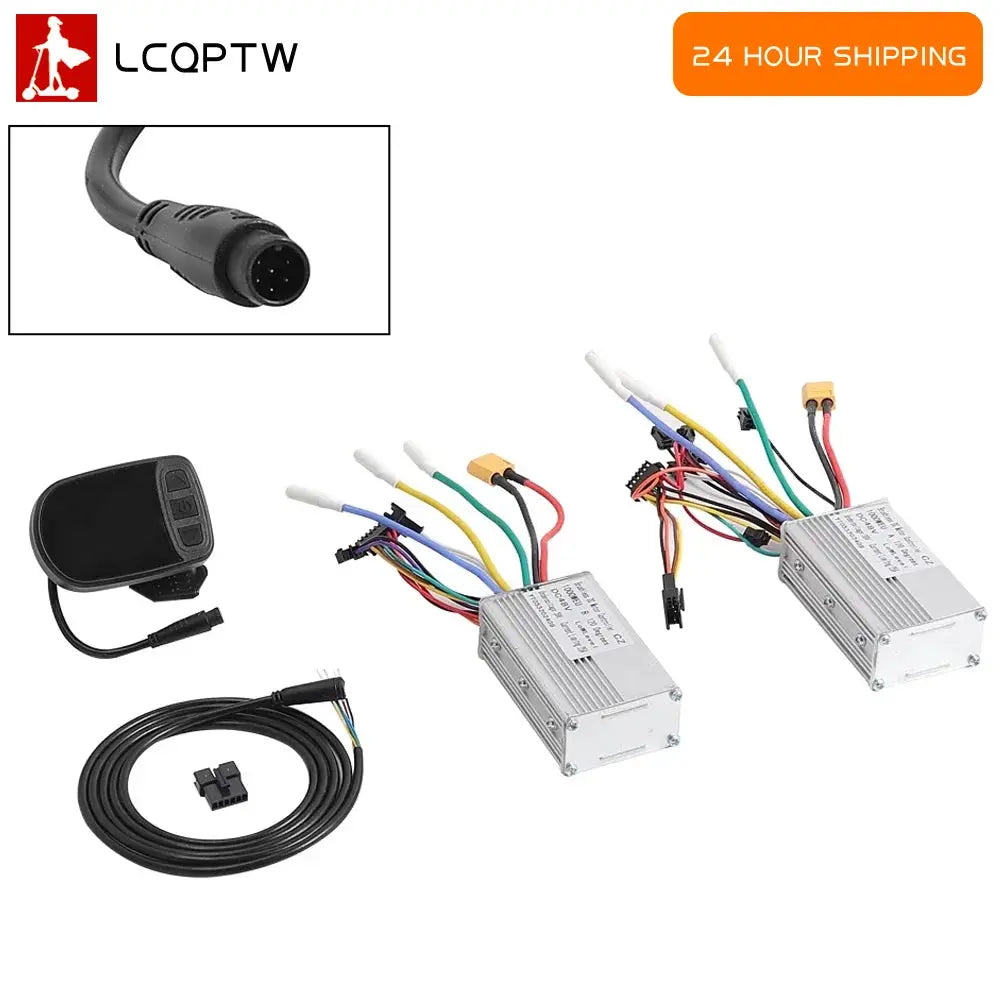 For KUGOO G-Booster Electric Scooter Combination Set Dual Drive Motor Controller Kit with LCD Display Dial Accelerator 48V 1000W PowerGlide Motors & Accessories