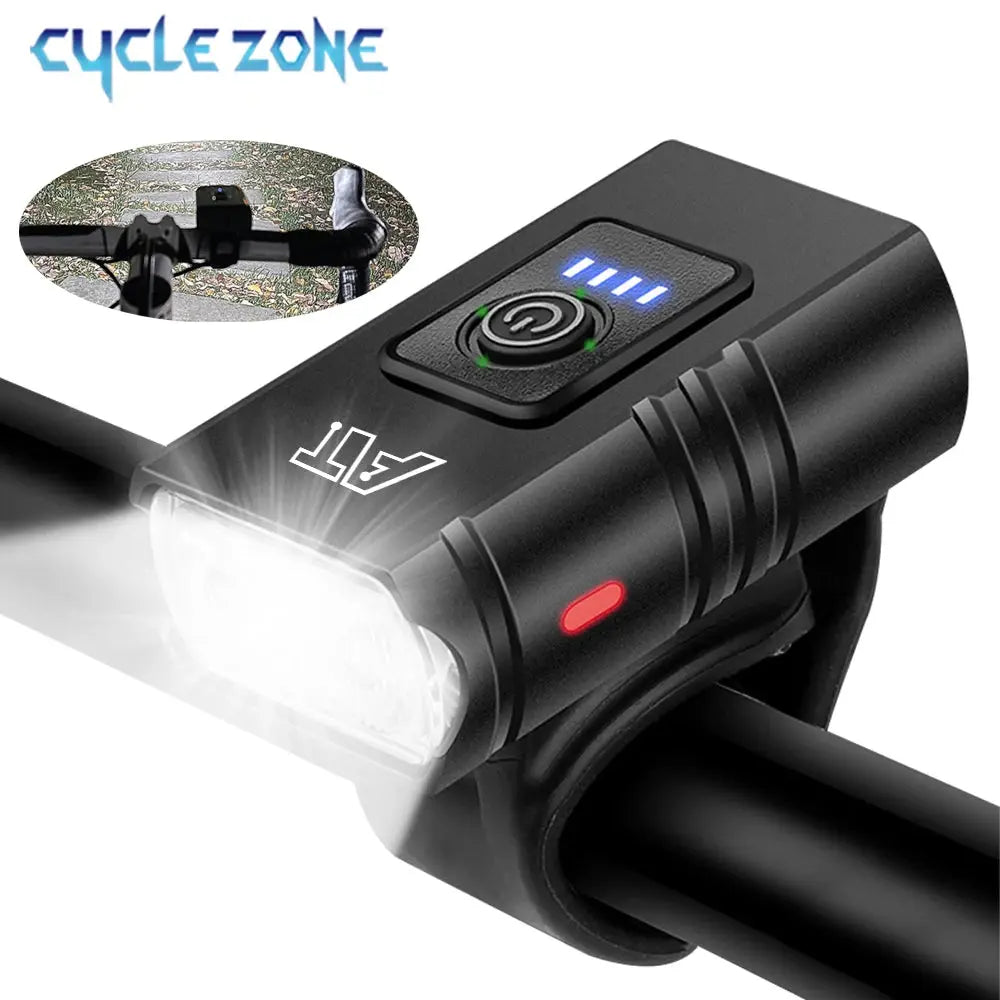 LED Bicycle Front Light Type-C Rechargeable Bicycle Headlight MTB Road Bike Headlamp Easy to Install Cycling Accessories PowerGlide Motors & Accessories