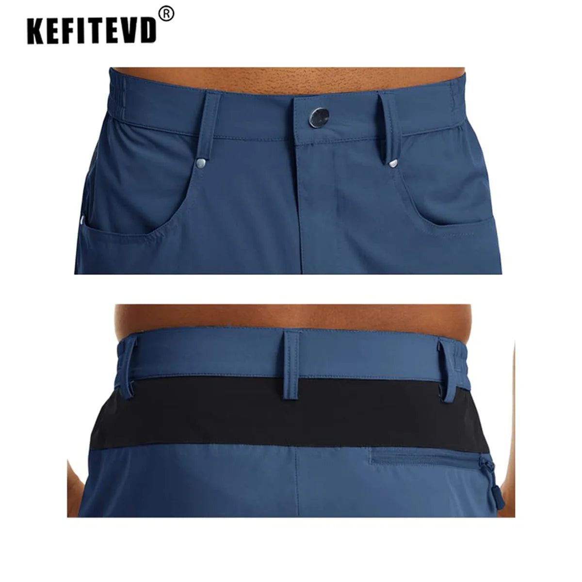 KEFITEVD Summer Men's Cargo Shorts Quick Dry Hiking Work Short Lightweight Fishing Climbing Trekking Short Outdoor Running Male