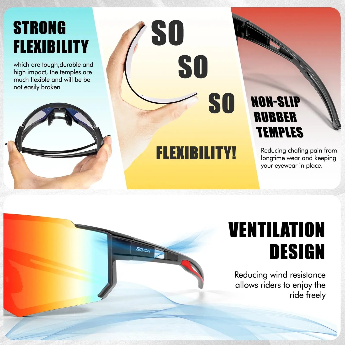 SCVCN New Outdoor Cycling Sunglasses Men Road Driving Bike Glasses  Sports Mountain Climbing Women Bicycle Cycling UV400 Goggles PowerGlide Motors & Accessories