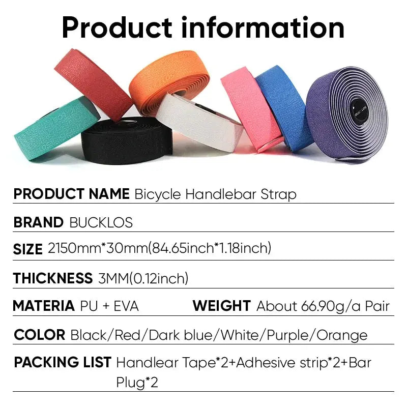 BUCKLOS Bicycle Handlebar Tapes Road Bicycle Handlebar Tape Anti-slip Waterproof Cycling Bar Wrap Road Bike Accessories PowerGlide Motors & Accessories