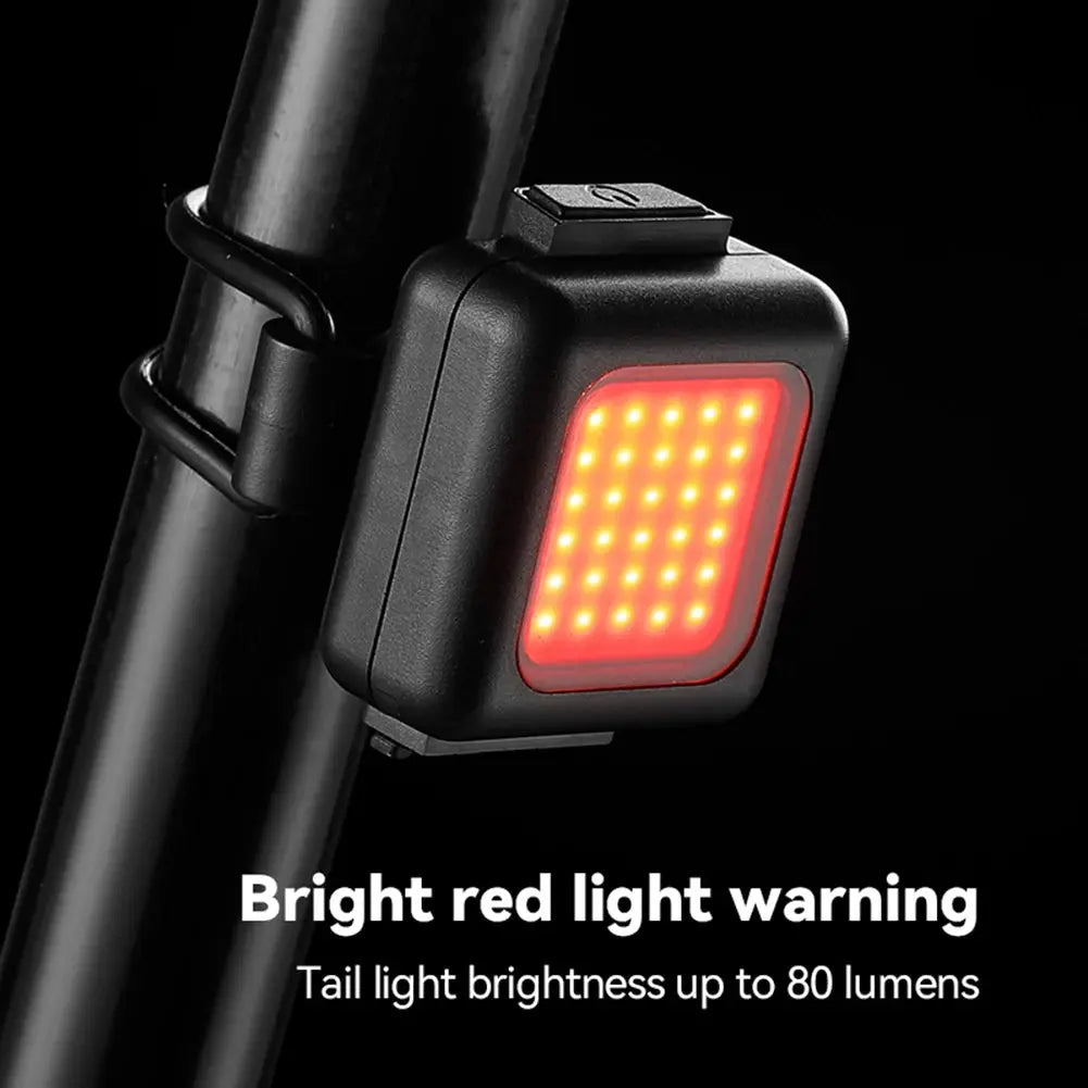 Bicycle Light Set Type-C Charging Headlight Taillights Easy to Install 3 Lighting Modes MTB Bike Front Rear Light Warning Set PowerGlide Motors & Accessories