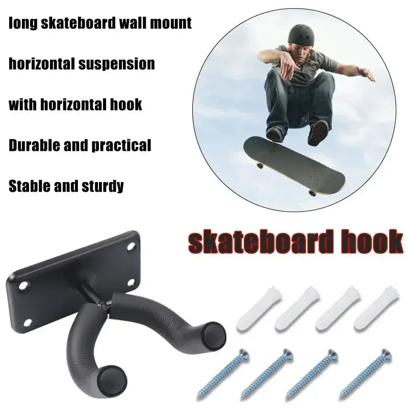 Wall Mount Skateboard Deck Display Wall Mount Horizontal Hanger Rack Stable and Sturdy Longboard Storage Display Rack Accessory PowerGlide Motors & Accessories