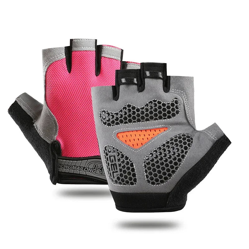 Men's Cycling Gloves Anti-slip MTB Bike Bicycle Motorcyclists Fingerless Gloves Summer Women Fitness Sports Training Gym Gloves