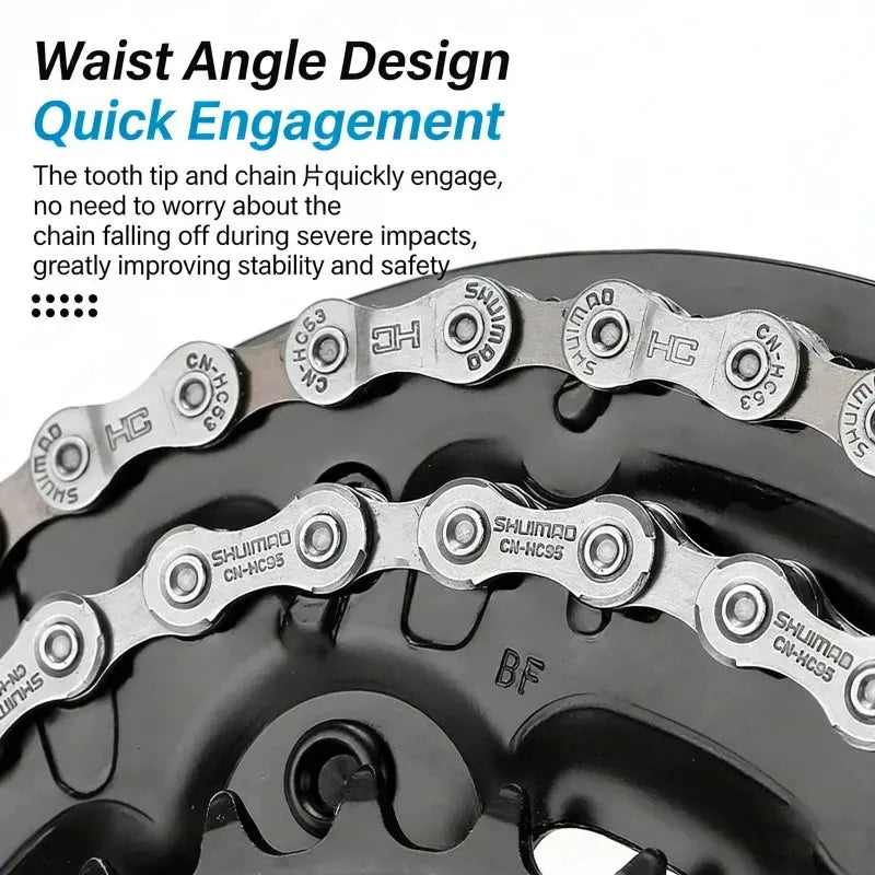 Mountain bike shifting chain (6/7/8/9/11 gears) high-speed bicycle chain, bicycle parts, with extremely strong bite force. PowerGlide Motors & Accessories