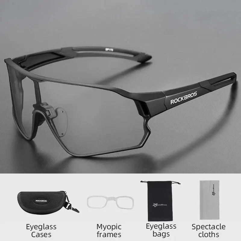 ROCKBROS Bike Glasses Polarized / Photochromic UV400 Sun Protection Sports Eyewear Bicycle Sunglasses MTB Road Cycling Glasses PowerGlide Motors & Accessories