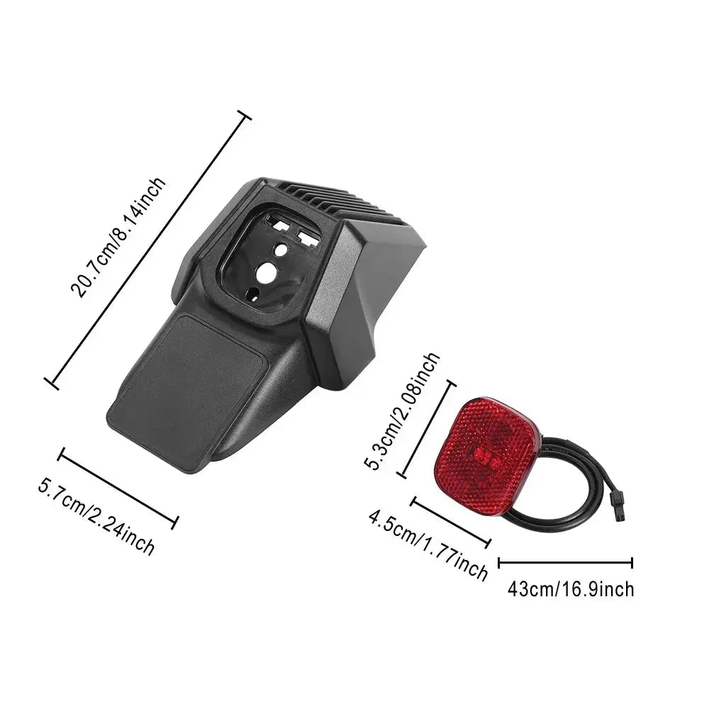Rear Fender Assembly for Segway Ninebot ZT3 Pro Electric Scooter Rear Mudguard with Brake Taillight Kit Accessories PowerGlide Motors & Accessories
