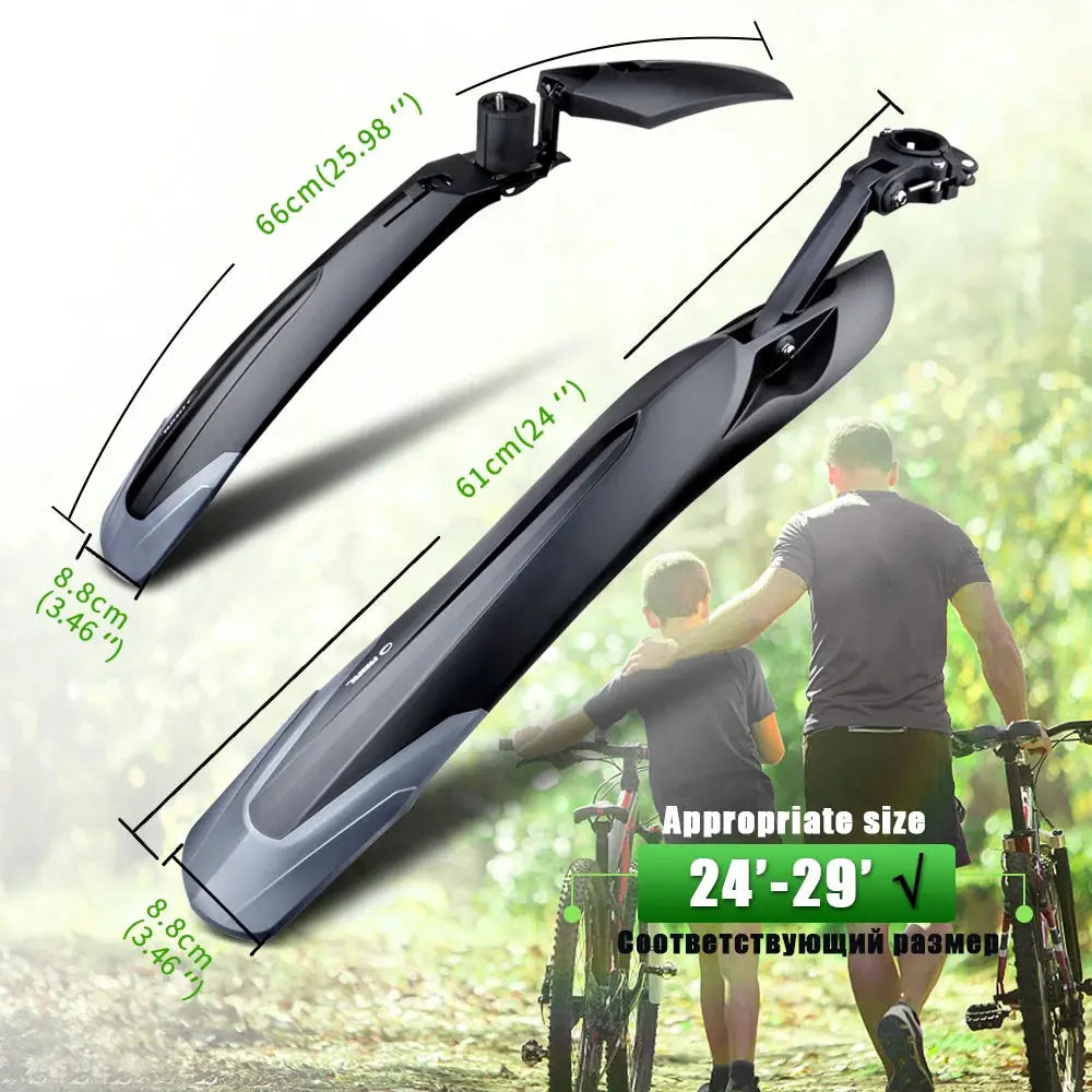 RBRL MTB Bicycle Mudguard Quick-Release Widen Bike Fender HIgh Quality PP Splash Proof Fender for 24-29 Cycling Profector PowerGlide Motors & Accessories