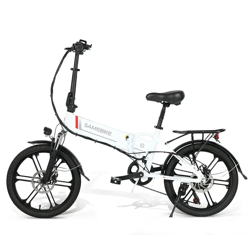 Samebike Electric Bike 350W Brushless Motor 48V10.4AH Battery Electric Bicycle 20-inch Tire Aluminum Alloy Folding Frame E Bike