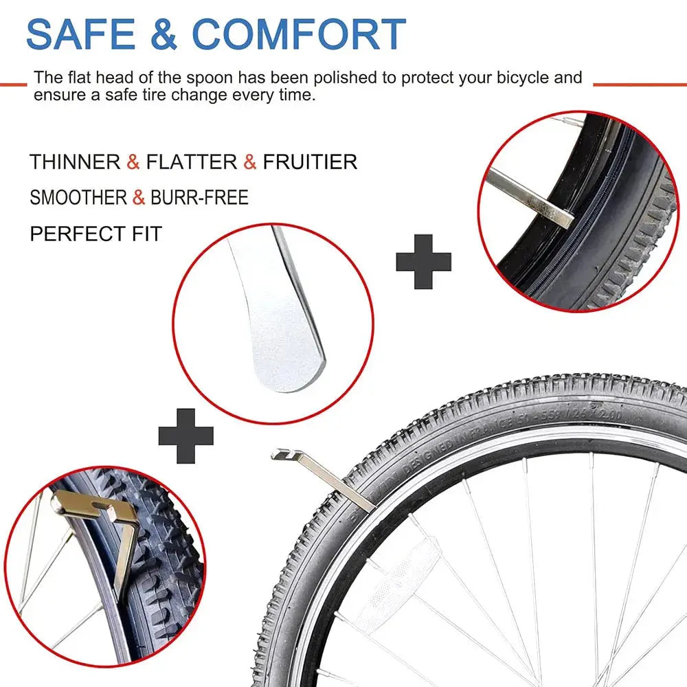3/5pcs Bicycle Tire Lever Premium Hardened Stainless steel Levers to Repair Bike Tube,Cycling Tire Repair Tool PowerGlide Motors & Accessories