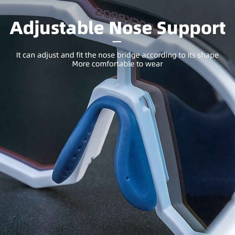 ROCKBROS Bicycle Glasses Photochromic / Polarized Lens Bike Sunglasses Eyewear Sun Protect Sports MTB Road Adult Cycling Glasses
