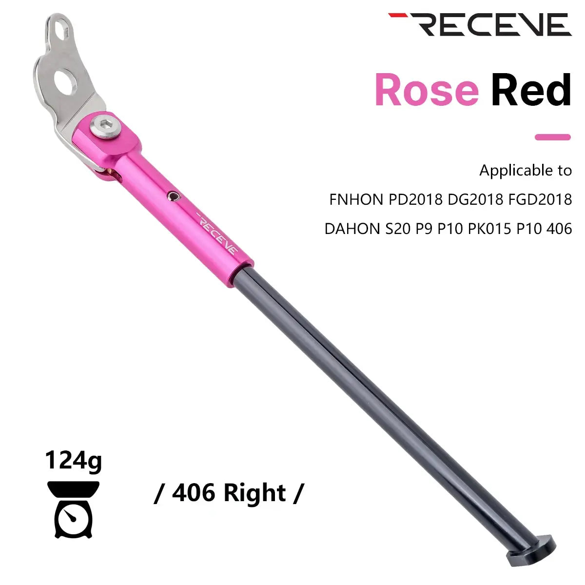 RECEVE Folding Bicycle Kickstand 406 Aluminum Alloy Foot Support Bike Kickstand Parking Stand Footrest for DaHon S20 P9 FNHON PowerGlide Motors & Accessories