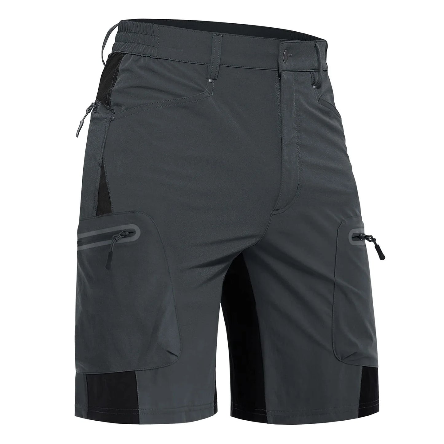 KEFITEVD Summer Men's Cargo Shorts Quick Dry Hiking Work Short Lightweight Fishing Climbing Trekking Short Outdoor Running Male