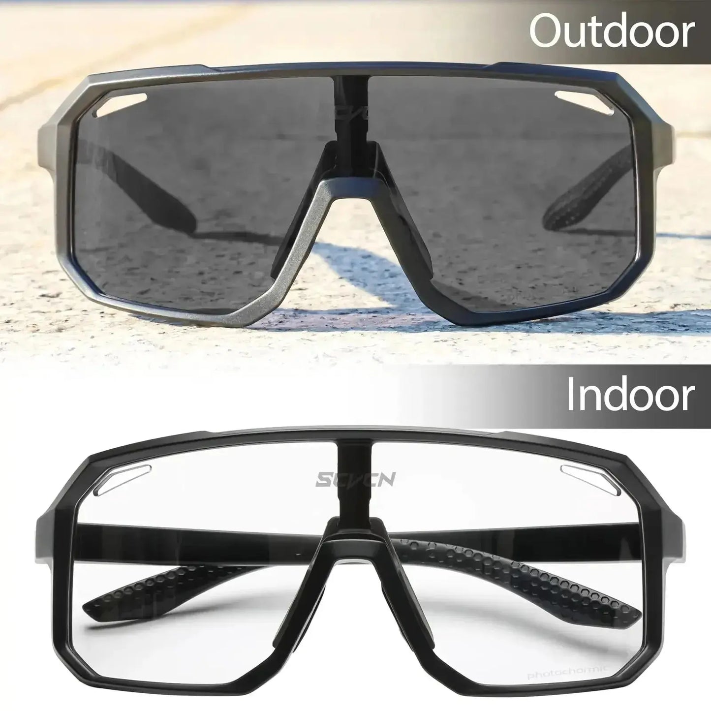 Cycling Glasses Photochromic Sunglasses Men Women Mountain Bike Road Eyewear New Bicycle Riding Outdoor Sports Hiking Goggles PowerGlide Motors & Accessories