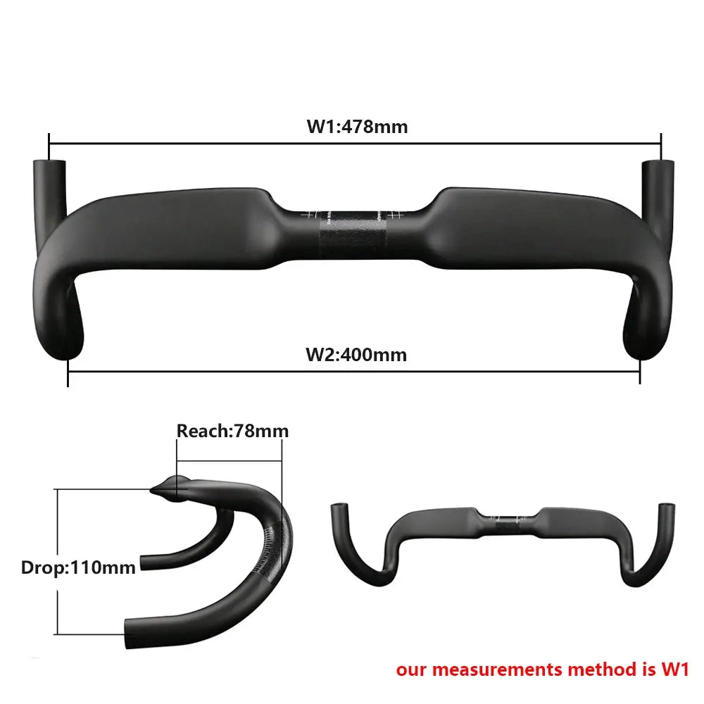 Gravel Bike Handlebar,Speed Carbon Road Handlebars,RXL SL,31.8mm,Inner Routing,Racing Bike Drop Bent Bar,458/478/498mm PowerGlide Motors & Accessories
