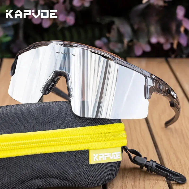 Kapvoe Photochromic Cycling Glasses MTB Riding Skating Sunglasses UV400 Polarized Fishing Goggles Man Woman Bike Bicycle Eyewear PowerGlide Motors & Accessories