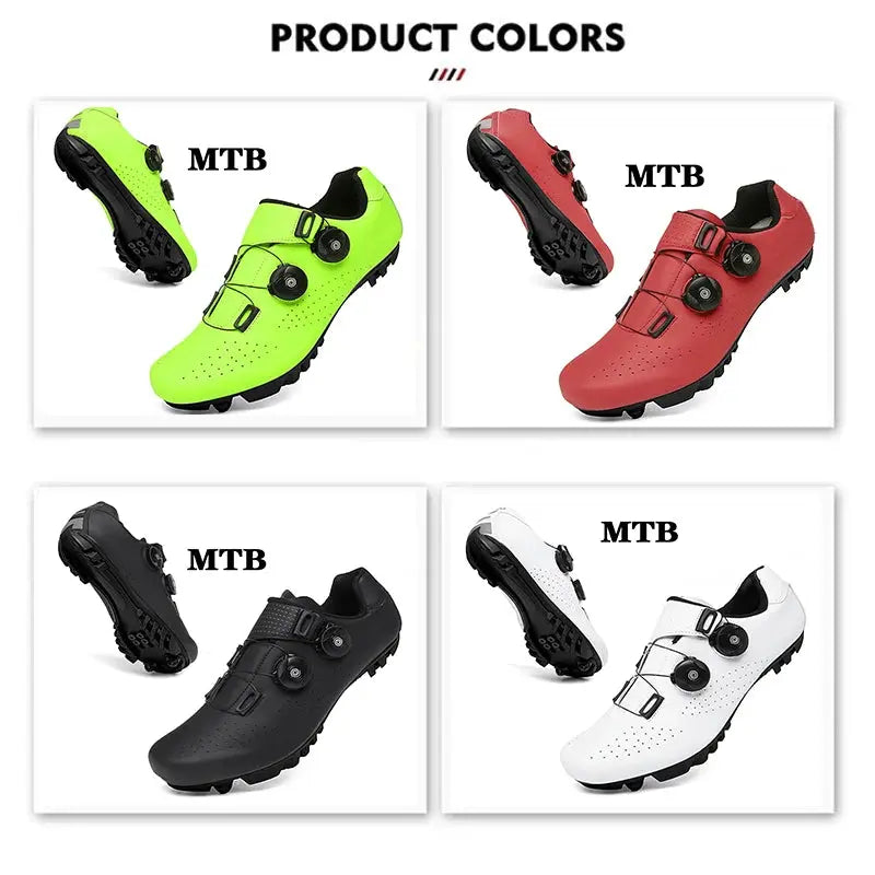 Professional Mountain Bike Cycling Shoes MTB Flat Cleat SPD Shoes Outdoor Self-Locking Big Size 47 Racing Bicycle Sneakers Men PowerGlide Motors & Accessories
