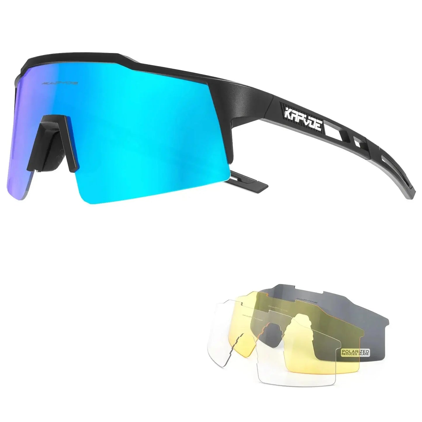 Kapvoe Cycling Glasses Polarized MTB Road Bike Glasses UV400 Protection Sunglasses Ultra Light Sport Eyewear Equipment PowerGlide Motors & Accessories