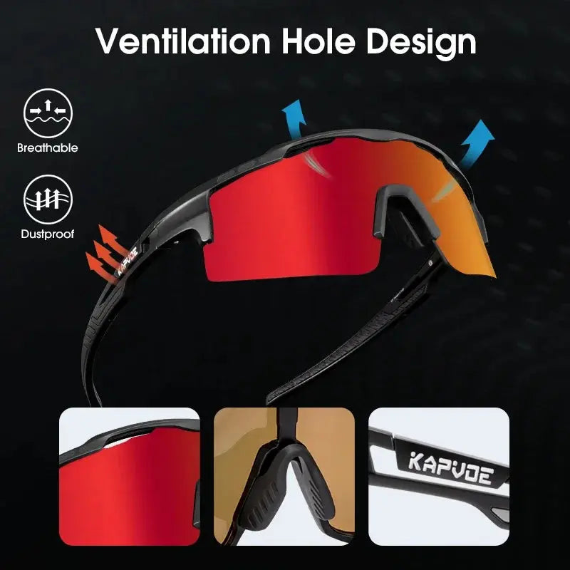 Kapvoe Photochromic Cycling Glasses MTB Riding Skating Sunglasses UV400 Polarized Fishing Goggles Man Woman Bike Bicycle Eyewear PowerGlide Motors & Accessories