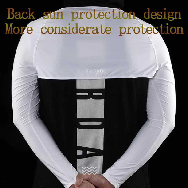 TOSUOD Ice silk sunscreen shawl summer men and women one-piece ice sleeve arm protector sunscreen cycling equipment