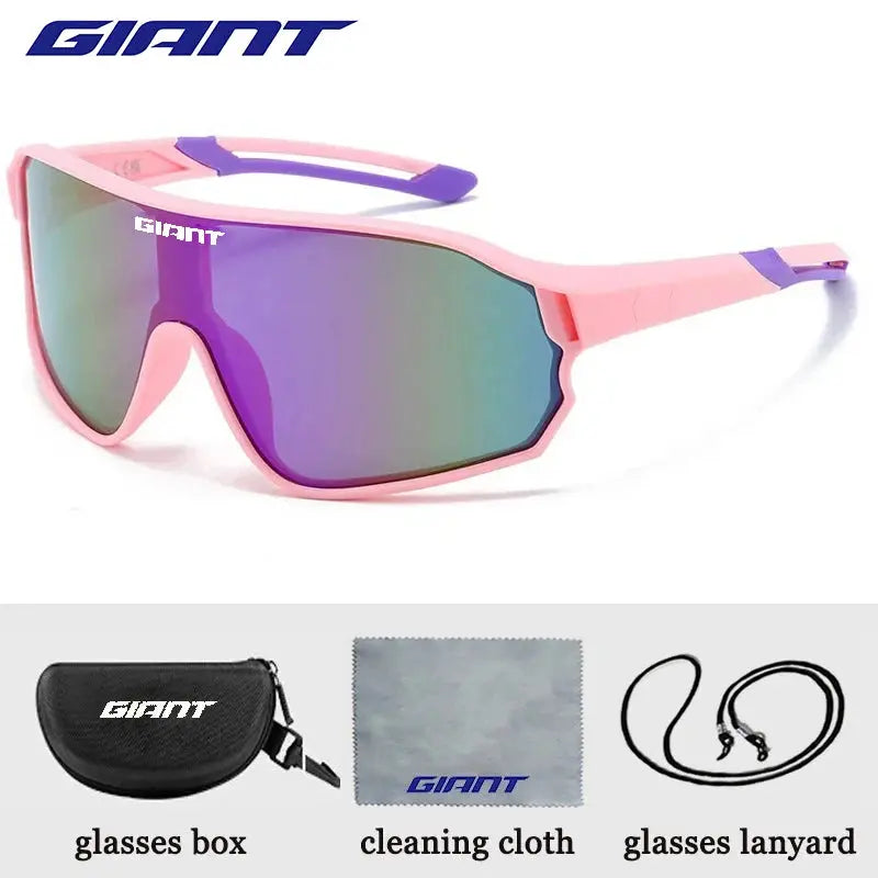 Giant cycling HD vision anti sweat and anti fog cycling glasses  men's and women's sunglasses, outdoor sports with case PowerGlide Motors & Accessories