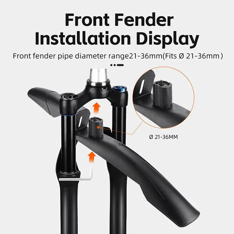 WEST BIKING Widen Bicycle Fender Mountain Bike Mudguard Quick Release For 26/27.5/29 Inch MTB Cycling Protector Bike Accessories PowerGlide Motors & Accessories