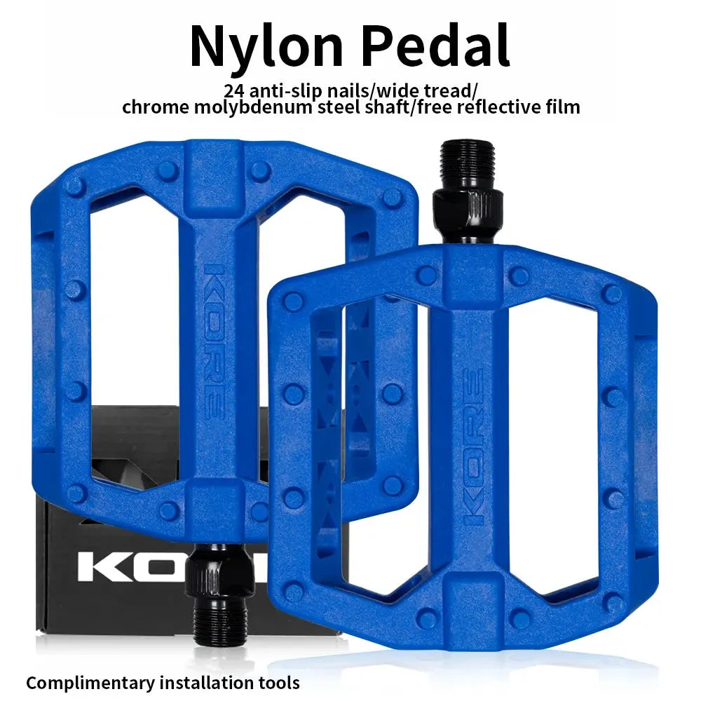 KORE MTB Road Bike Pedal Bearing Pedals Non-slip Folding Bicycle Fixed Gear Water Proof Nylon Downhill Ultra-Light for 14mm Part PowerGlide Motors & Accessories