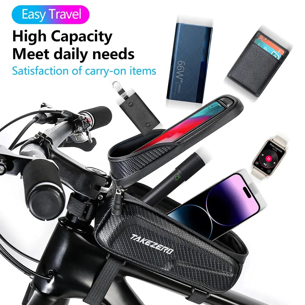 Bicycle Bag 1L Frame Front Top Tube Bike Bag Handlebar Mtb Touch Screen Cycling Bag Phone Holder Case Bicycle Accessories PowerGlide Motors & Accessories