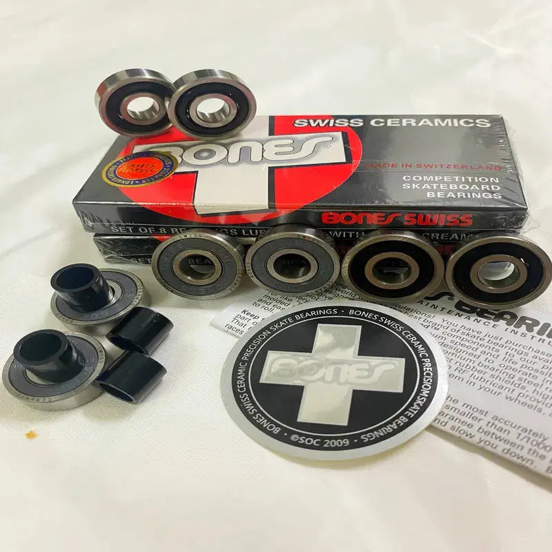 Skateboard Bearings 8 Pack Spacers & Washers Bundle 608 High Rotation Ceramic Bearin Precision Skateboard Bearings Roller Skates PowerGlide Motors & Accessories