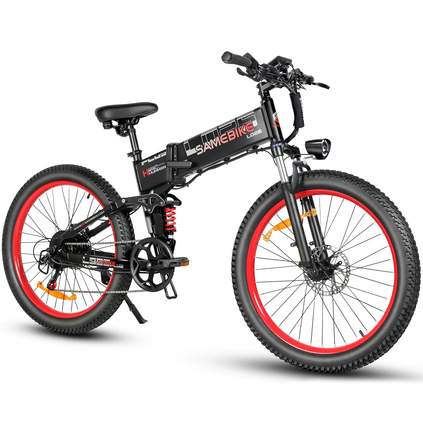 SAMEBIKE LO26 Plus Folding Electric Bicycle 1000W 48V15AH Hydraulic Brake Adult Electric Bike 26*3.0Inch Fat Tire Mountain Ebike