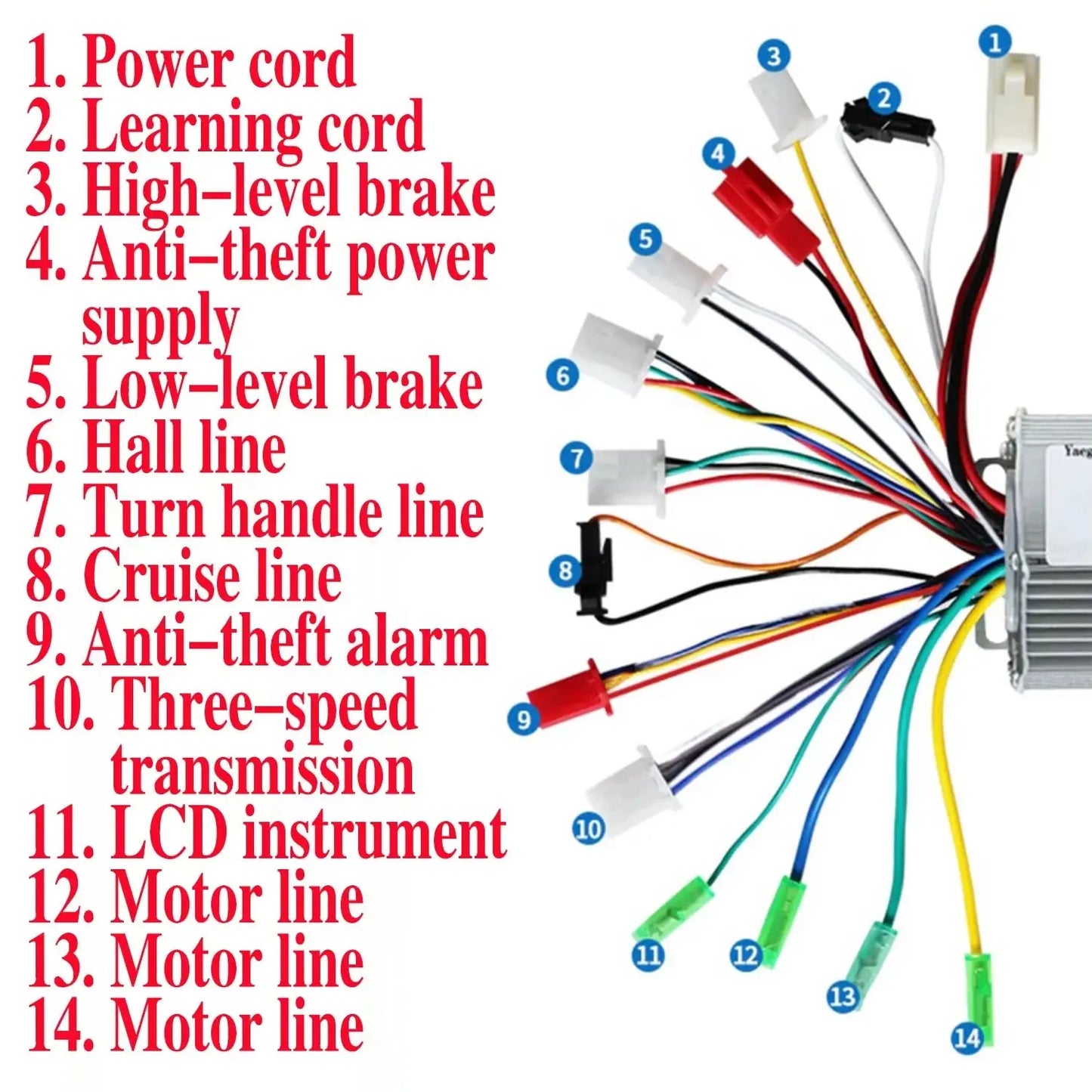 Electric Bicycle Accessories 36V/48V Electric Bike 350W Brushless DC Motor Controller For Electric Bicycle E-bike Scooter PowerGlide Motors & Accessories