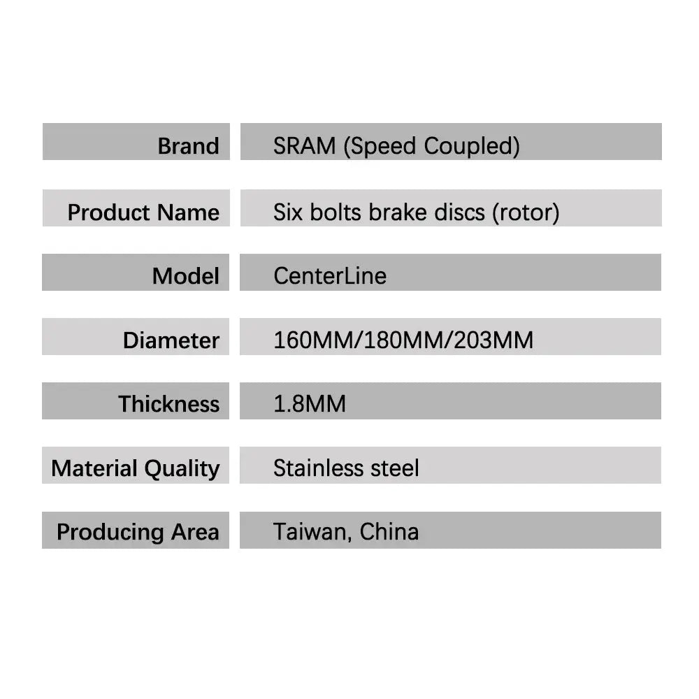 Sram AVID RT56 Bike Brake Rotor Centerline 160 180 203 Hydraulic Disc Brake Rotors With Bolts for MTB Mountain Road Bike Scooter PowerGlide Motors & Accessories