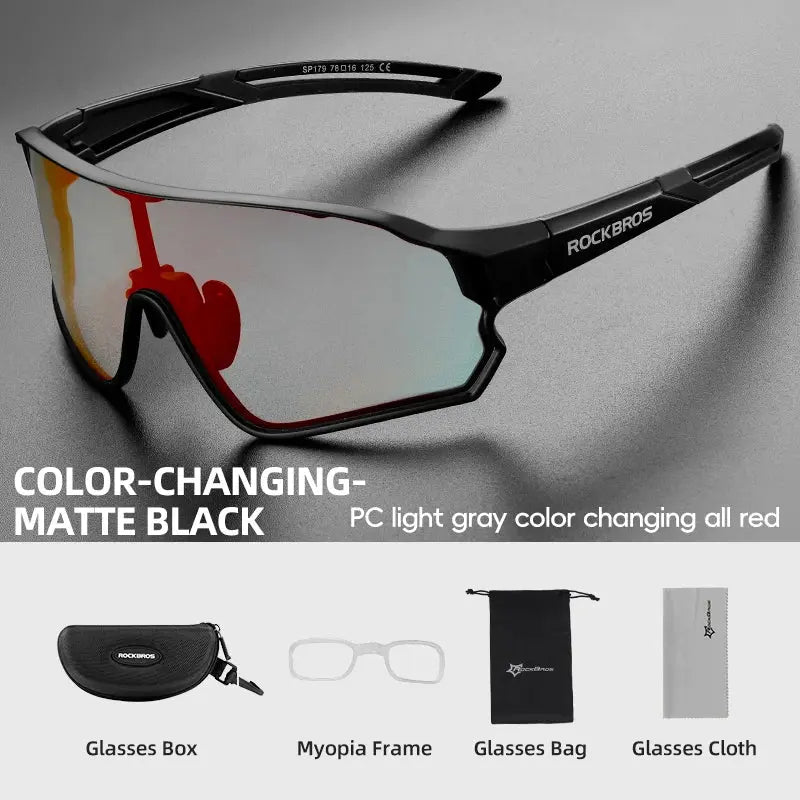 ROCKBROS Bike Glasses Polarized / Photochromic UV400 Sun Protection Sports Eyewear Bicycle Sunglasses MTB Road Cycling Glasses PowerGlide Motors & Accessories